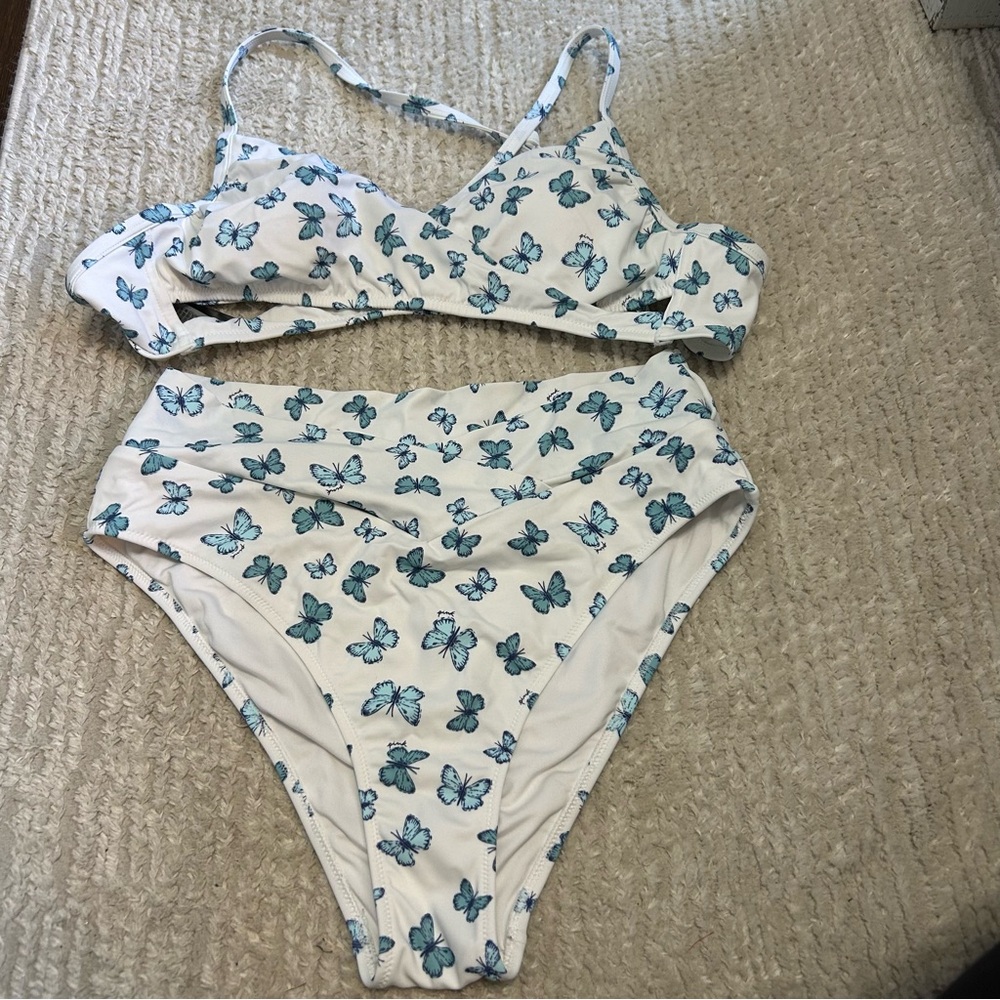 PINK Victoria's Secret Blue Butterfly Bikini